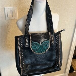 Cowhide Leather tooled purse